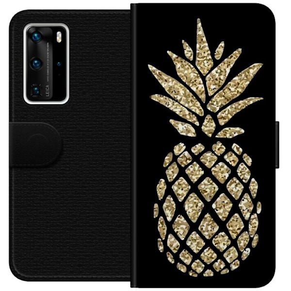 Huawei P40 Pro Lompakkokotelo Ananas