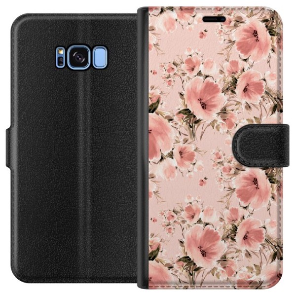 Samsung Galaxy S8 Tegnebogsetui Blomster