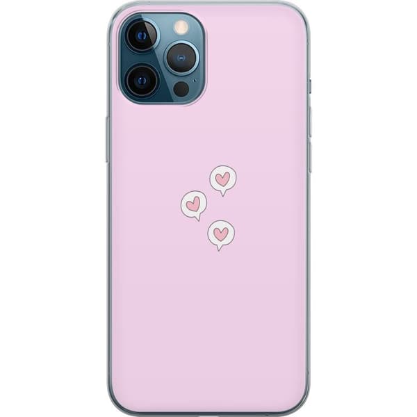 Kompatibelt Mobildeksel til Apple iPhone 12 Pro Max Hjerter i bobler