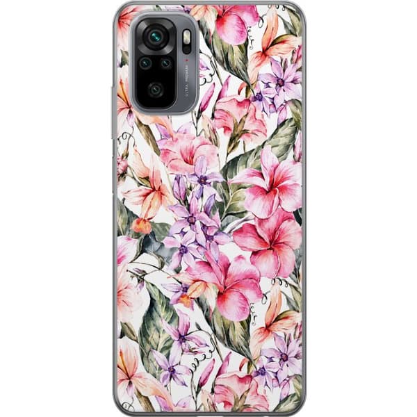 Kompatibel Mobilcover til Xiaomi Redmi Note 10S Lyserøde pastelblomster pink