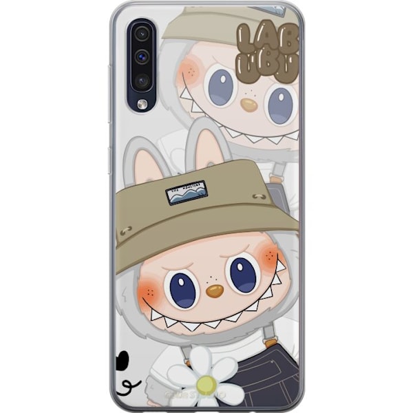 Samsung Galaxy A50 Genomskinligt Skal Labubu Minimal Mood – Enkel och stilren monsterdesig