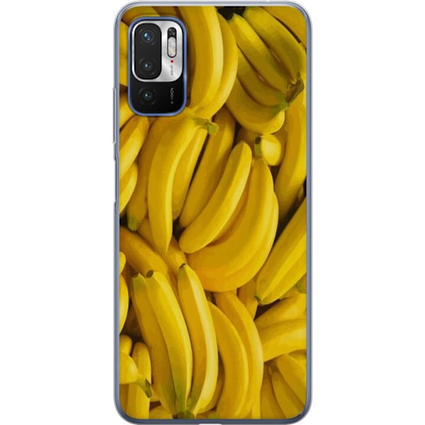 Xiaomi Redmi Note 10 5G Genomskinligt Skal Banana Pattern – lekfullt mönster med gula bananer