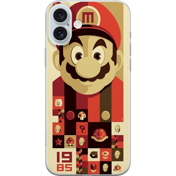 Apple iPhone 16 Plus Läpinäkyvä kuori Super Mario