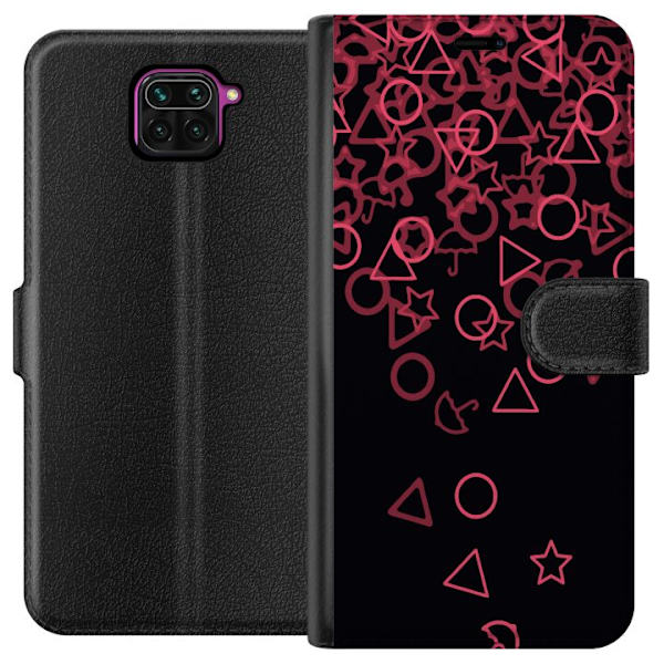Xiaomi Redmi Note 9 Plånboksfodral Squid Game Ikoner Serie Design Populärt TV Spel Ikoner Grafiskt Motiv Asiatisk Trend Dramaserie
