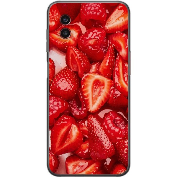 Samsung Galaxy Xcover6 Pro Gennemsigtig cover Jordbærmønster