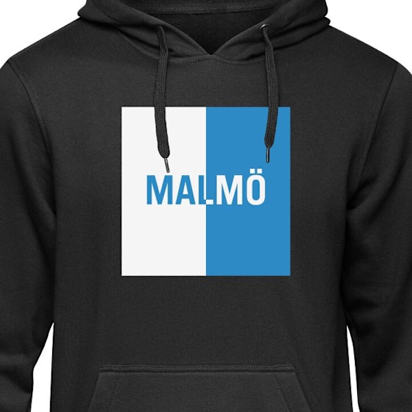 Hoodie för Vuxen | Bekväm Huvtröja Malmö – fotboll svart M