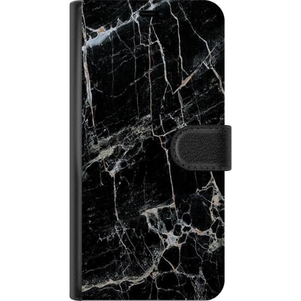 Apple iPhone 5 Lompakkokotelo Musta marmori