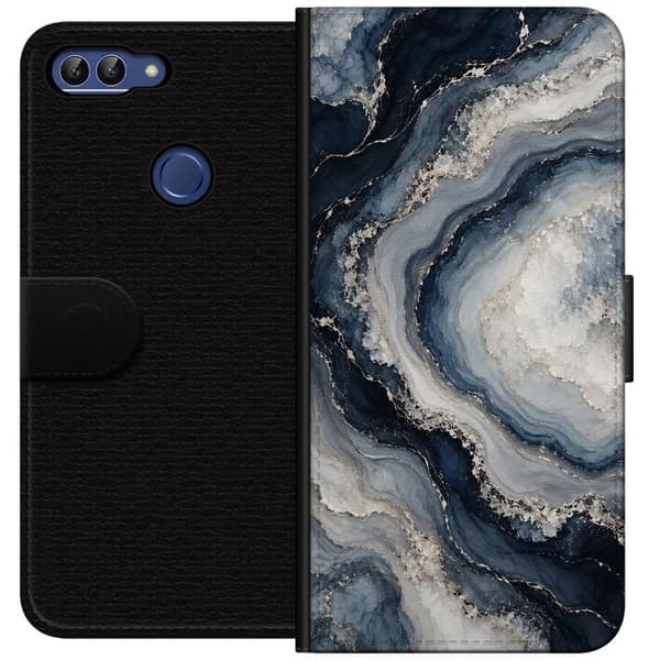 Kompatibelt Plånboksfodral till Huawei P smart Nattagat blå