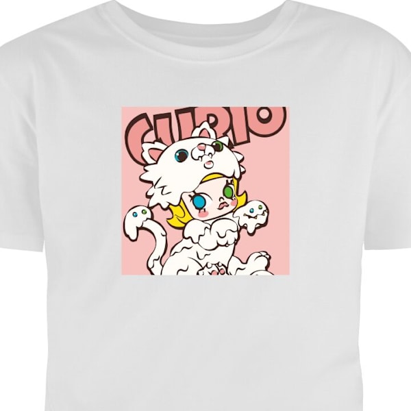 Børne T-shirt | Behagelig T-shirt til Børn Curio | POP MART hvid 9-11 År