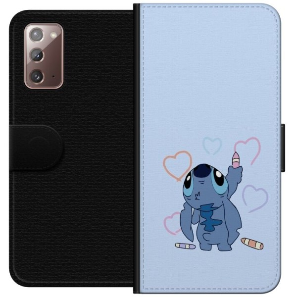 Samsung Galaxy Note20 Plånboksfodral Stitch Hjärtan