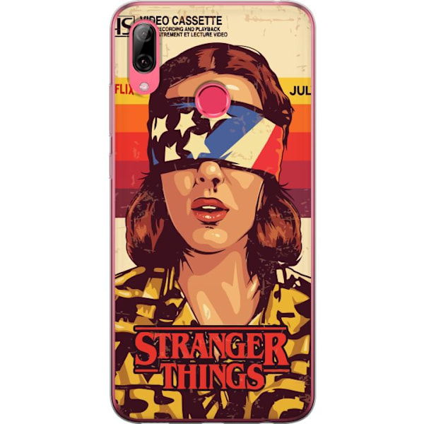 Huawei Y7 (2019) Gennemsigtig cover Stranger Things VHS