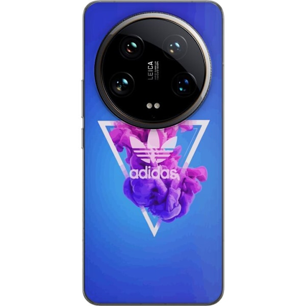 Xiaomi 14 Ultra Läpinäkyvä kuori Adidas-inspiroitunut sininen muotoilu - urheilullinen motiivi retro-vibeillä sinisissä sävyissä