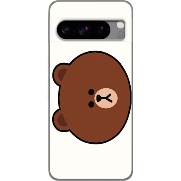 Google Pixel 8 Pro Läpinäkyvä kuori line friends brown