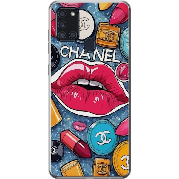 Samsung Galaxy A21s Gennemsigtig cover Chanel Lips