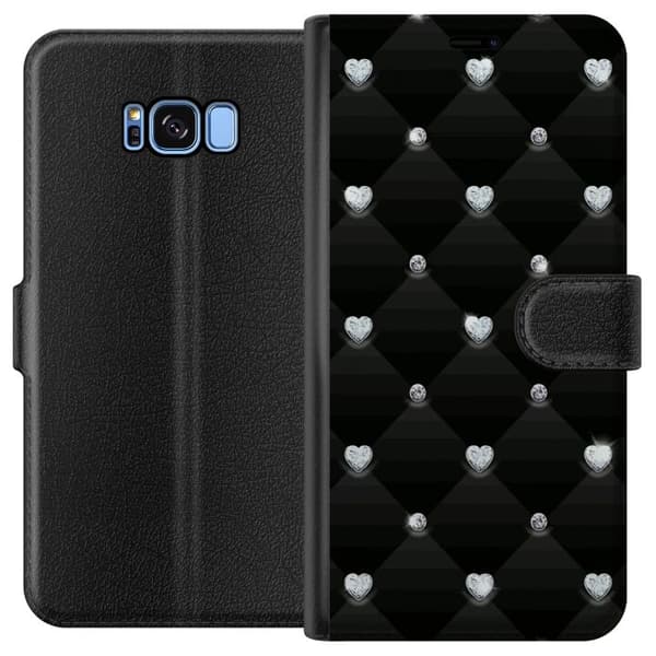 Kompatibelt Lommeboketui til Samsung Galaxy S8 Bling Hjerte