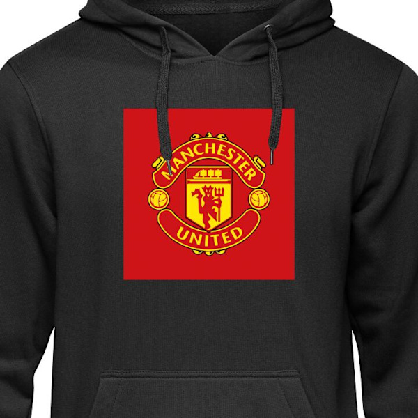 Barn-Hoodie | Mjuk Huvtröja för Barn Manchester United svart 9-11 År