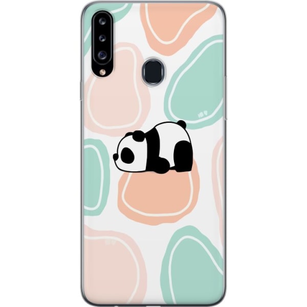 Samsung Galaxy A20s Läpinäkyvä kuori Kawaii Panda