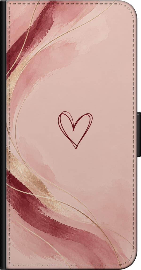 Kompatibelt Lommeboketui til Sony Xperia 5 II Rosehjerte rosa