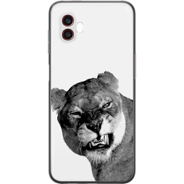 Samsung Galaxy Xcover6 Pro Genomskinligt Skal Lejon Konst Artistiskt Djurmotiv Afrikanskt Stil Djungel Känsla Grafiskt Motiv Hemdekor Djurtema