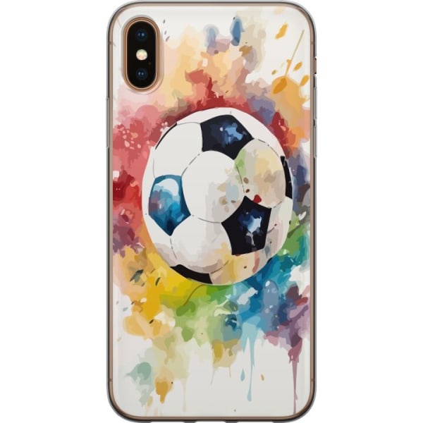 Apple iPhone X Läpinäkyvä kuori Jalkapallo