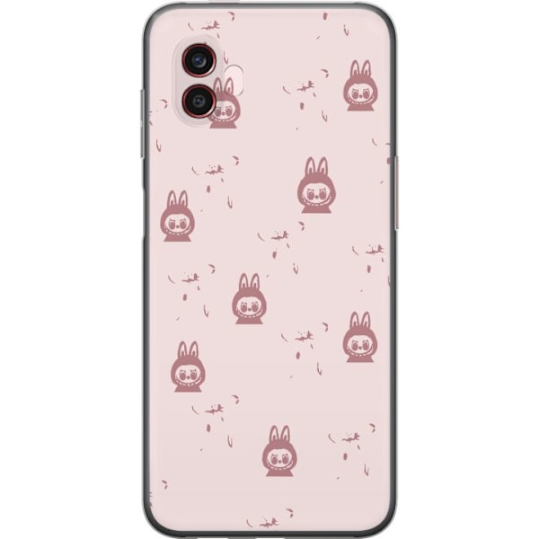 Samsung Galaxy Xcover6 Pro Läpinäkyvä kuori Labubu Neon Pop - Neonvärinen pop art hirviö