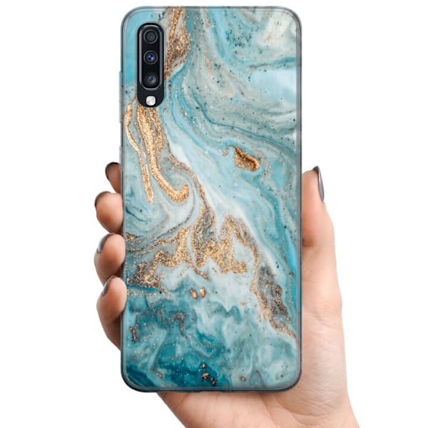 Samsung Galaxy A70 TPU Mobildeksel Magisk Marmor