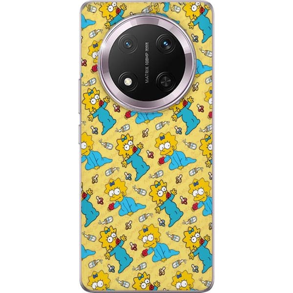 Kompatibelt Mobilskal till Honor Magic7 Lite Mönster med Maggie Simpson, nappar och nappflaskor gul