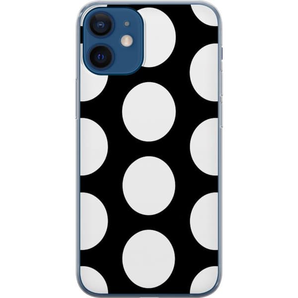 Kompatibel Mobilcover til Apple iPhone 12 mini Mono-prikker sort