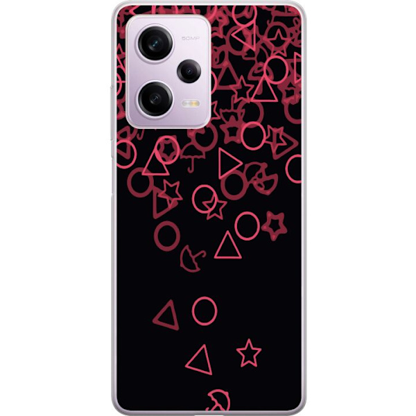 Xiaomi Redmi Note 12 Pro Läpinäkyvä kuori Squid Game Ikoni Sarja Suosittu TV-peli Ikoni Graafinen Motiivi Aasialainen Trendi Draamasarja