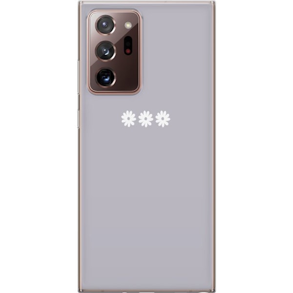 Samsung Galaxy Note20 Ultra Gennemsigtig cover Lilla Blomminim