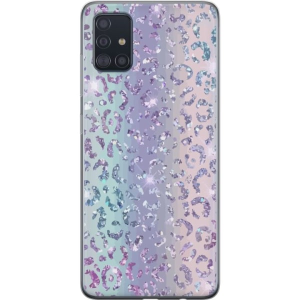 Samsung Galaxy A51 Läpinäkyvä kuori Glitter Leopard