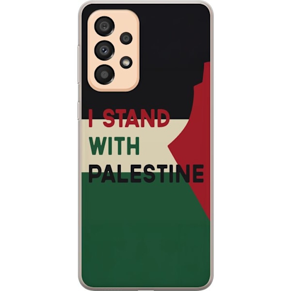 Samsung Galaxy A33 5G Genomskinligt Skal Stand with Palestine – solidaritetsdesign med starkt budskap