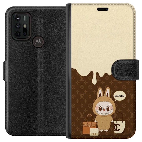 Motorola Moto G30 Lompakkokotelo Labubu Blue Chill - Sinisen s