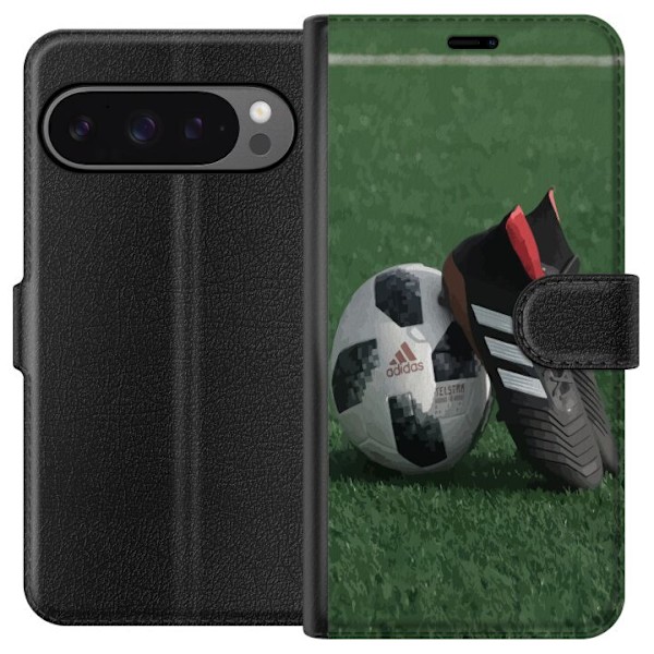 Google Pixel 9 Pro XL Lompakkokotelo Fotboll