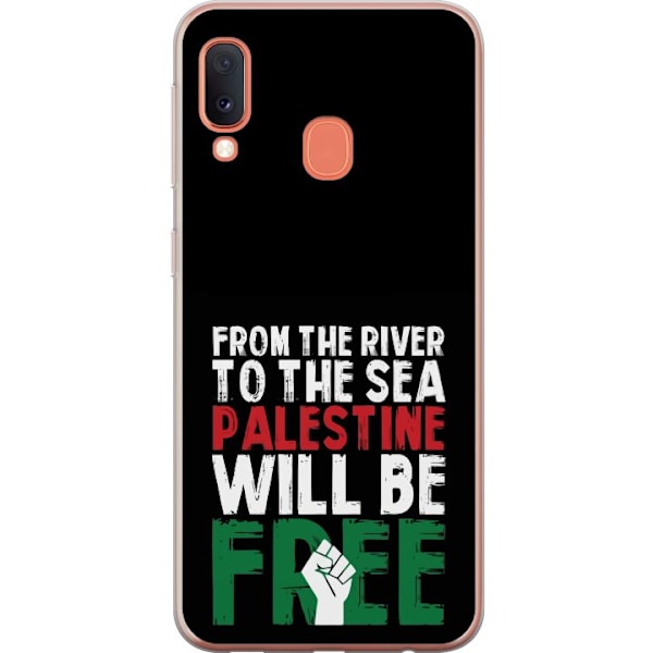 Samsung Galaxy A20e Genomskinligt Skal Free Palestine – poli