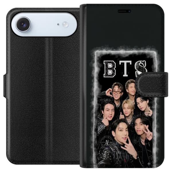 Kompatibel Tegnebogsetui til Apple iPhone Air BTS-medlemmer poserer sammen i sorte outfits for en selfie sort