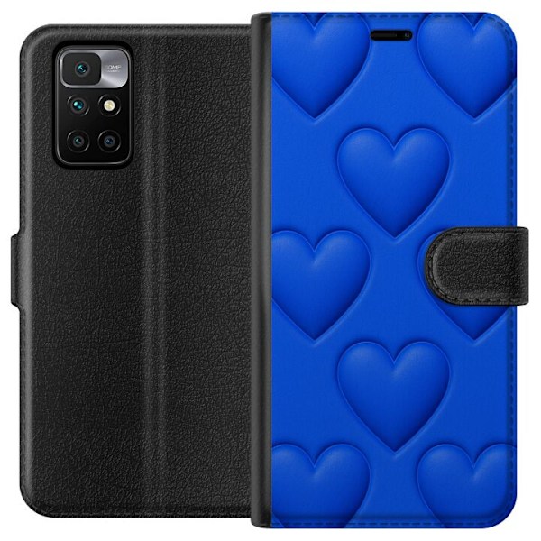 Xiaomi Redmi 10 Plånboksfodral Blue Hearts