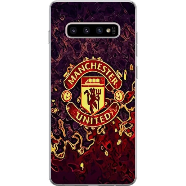 Samsung Galaxy S10+ Läpinäkyvä kuori Manchester United