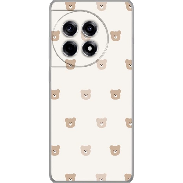 OnePlus 12R Läpinäkyvä kuori Teddy-tausta - söpöt teddyka