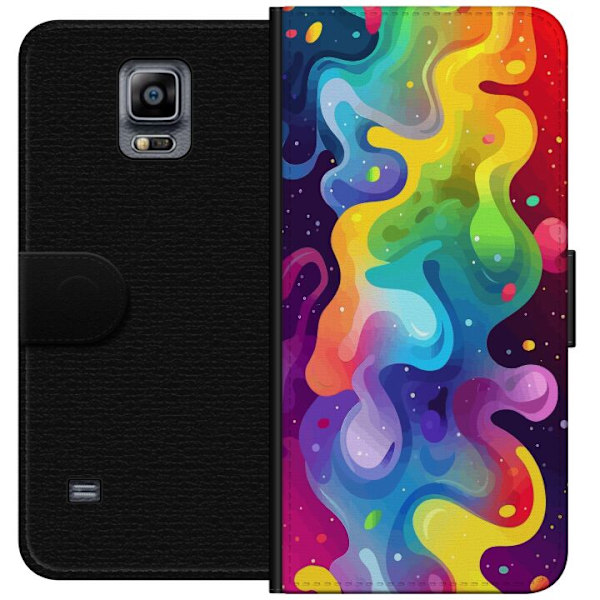 Samsung Galaxy Note 4 Plånboksfodral Color Splash Abstrakt Konst Design Färgstarkt Mönster Modern Populär Väggkonst Grafiskt Trend