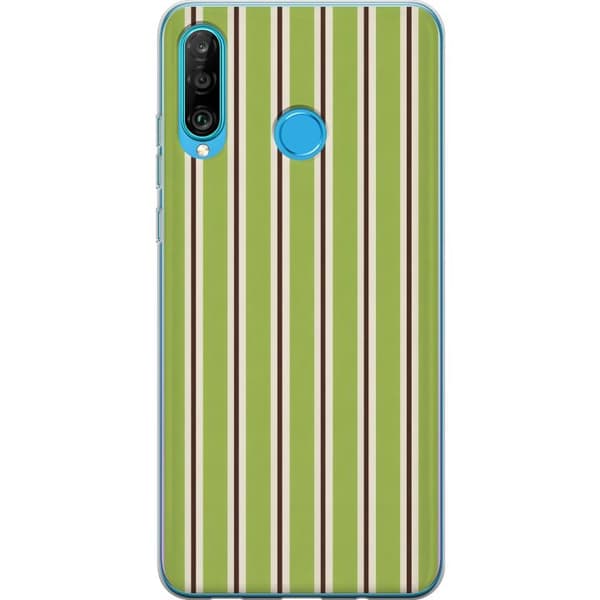 Kompatibelt Mobilskal till Huawei P30 lite Matcha Stripe grön