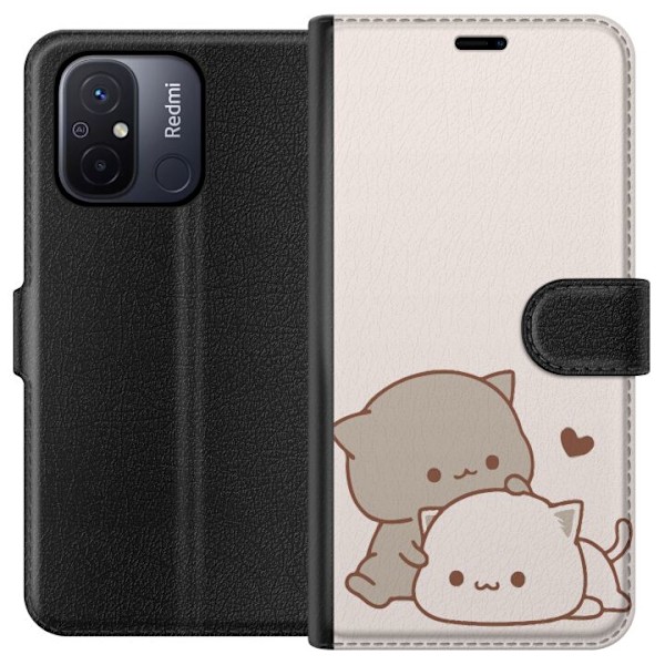 Xiaomi Redmi 12C Plånboksfodral Kawaii Söta katter