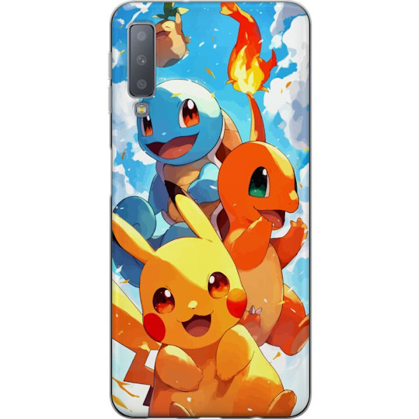 Samsung Galaxy A7 (2018) Läpinäkyvä kuori Pocket Creatures
