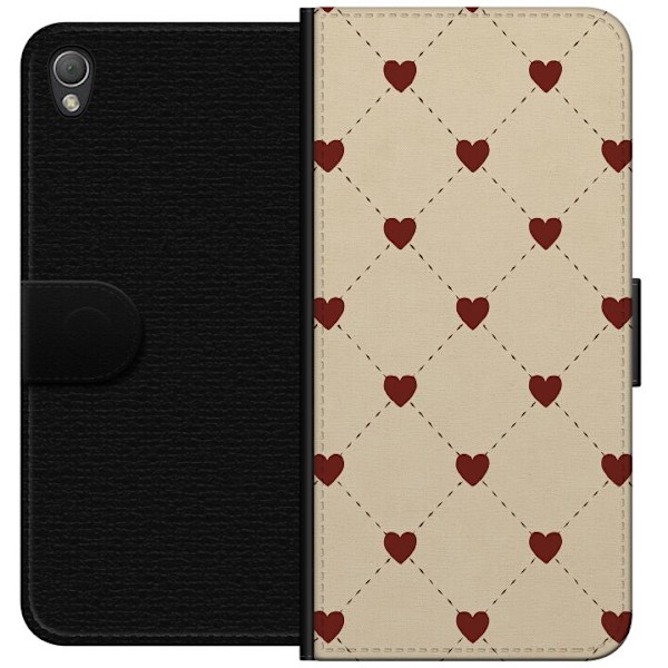 Sony Xperia Z3 Plånboksfodral Heart Grid