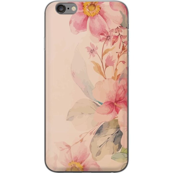 Apple iPhone 6 Plus Genomskinligt Skal Färgglada Blommor