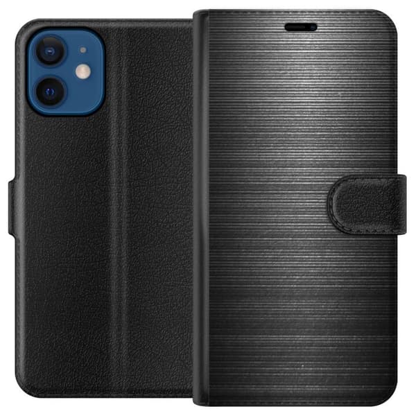 Kompatibelt Plånboksfodral till Apple iPhone 12 Brushed Metal