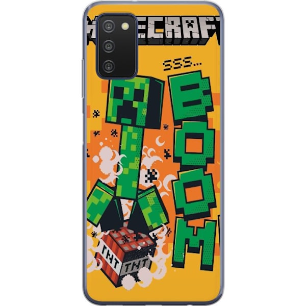 Samsung Galaxy A03s Läpinäkyvä kuori Minecraft Boom