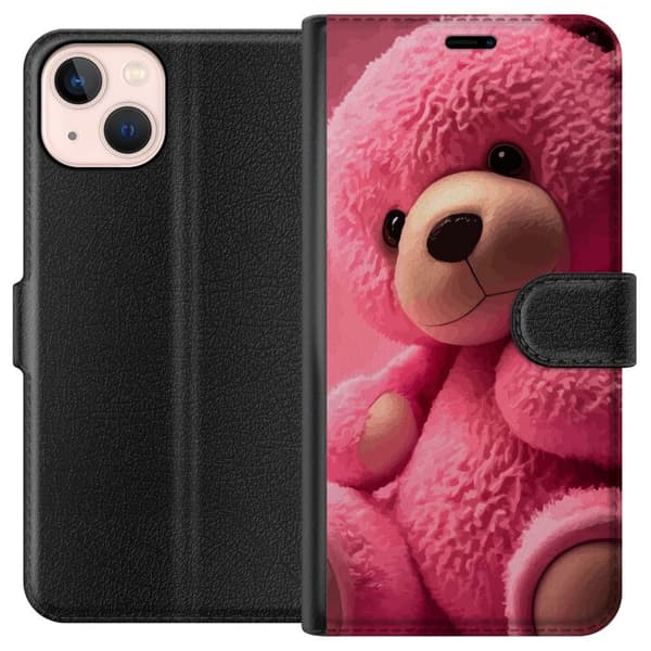 Kompatibelt Plånboksfodral till Apple iPhone 13 mini Björn Rosa
