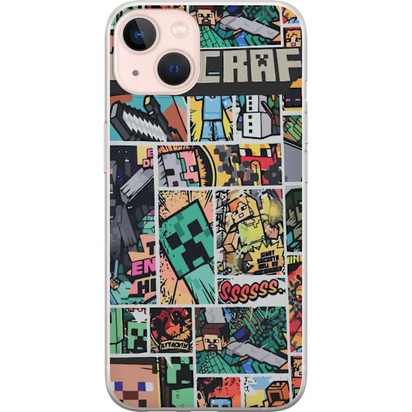 Apple iPhone 13 Gennemsigtig cover Minecraft Kunst