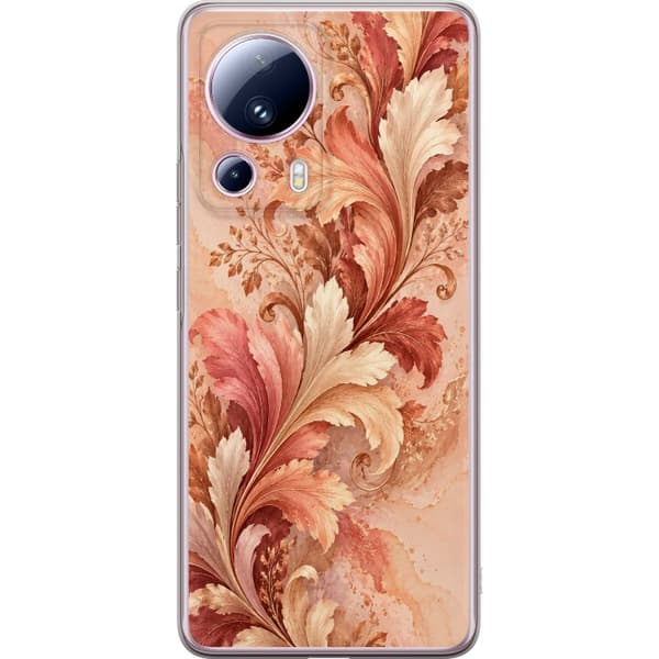 Kompatibelt Mobildeksel til Xiaomi 13 Lite Kobberblad oransje
